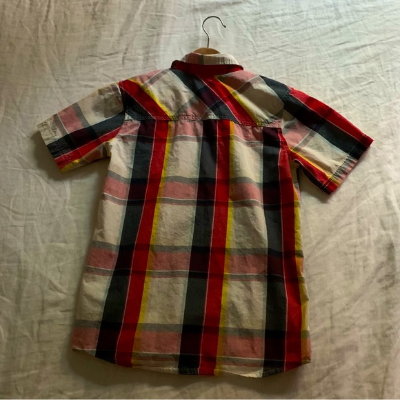 Levi’s Boys Plaid Button Up with Red Yellow Black design NWOT - Picture 3 of 6